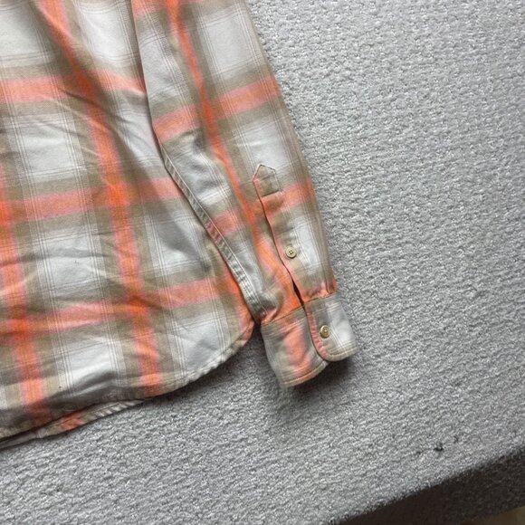 Scotch & Soda x Honolulu Social Club Orange Neon Plaid Button Up Shirt Men Sz M - Picture 12 of 13